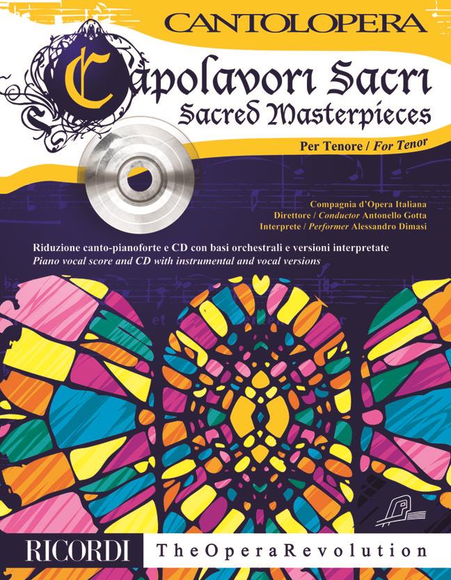 Cantolopera: Sacred Masterpieces - Tenore - Per Voce E Pianoforte - pro zpěv a klavír